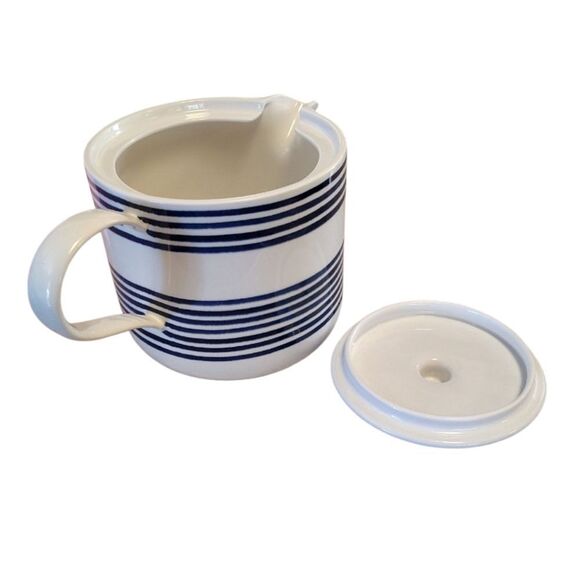 Kate Spade Lenox Charlotte Street White Blue Porcelain Tea Pot & Pink KS Box NWT - Picture 10 of 16